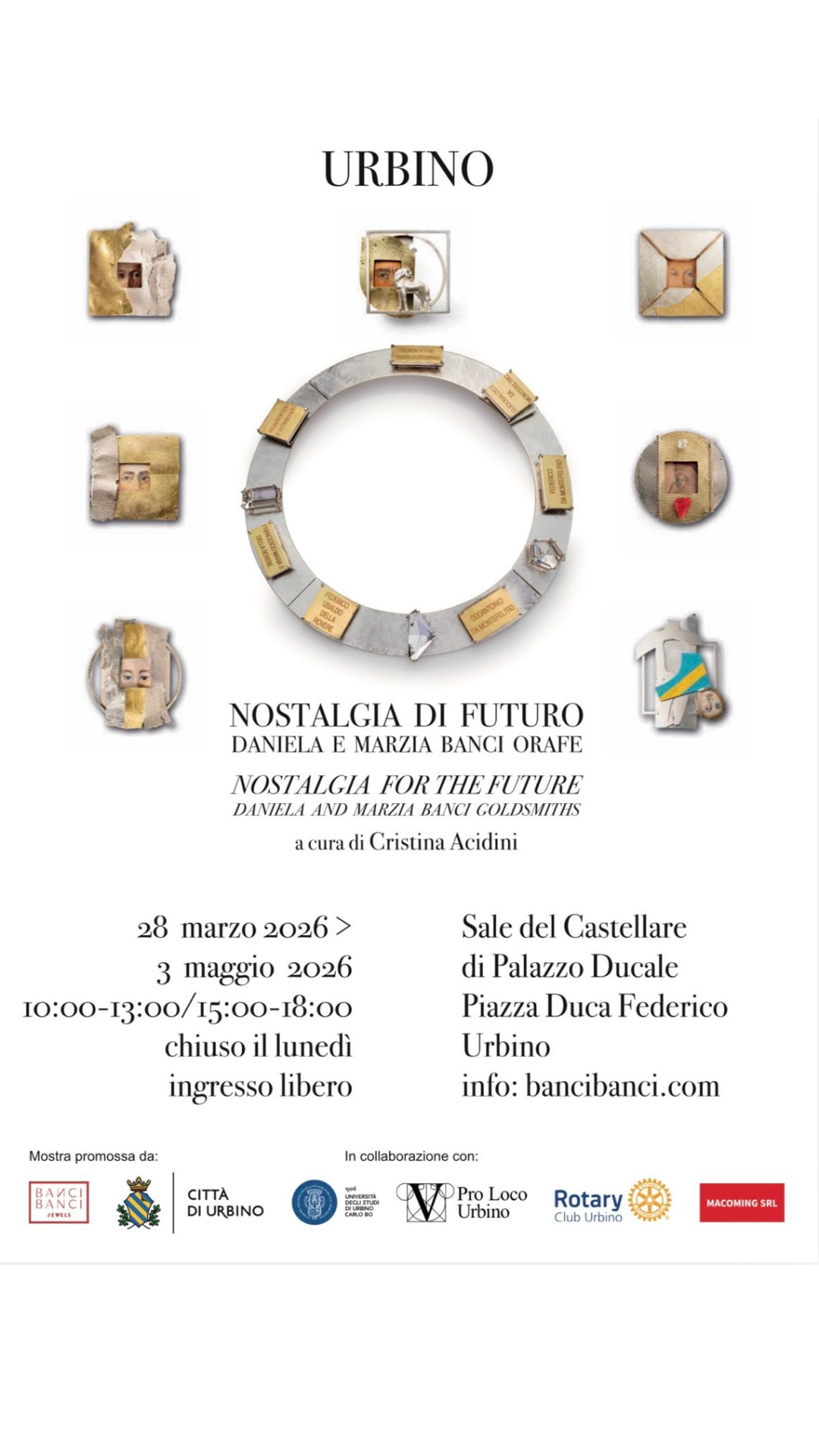 “NOSTALGIA DI FUTURO”: mostra orafa di Daniela e Marzia Banci